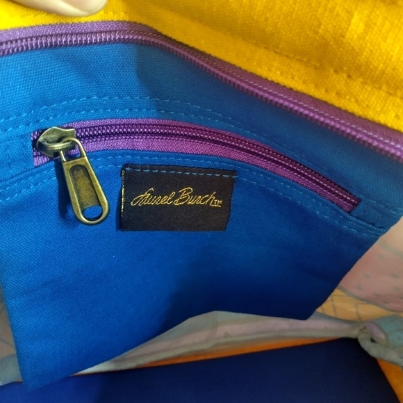 Laurel Burch Sun N Sand Fantastic Feline Totem Tote Bag Purse Handbag Cats Color - Picture 8 of 9